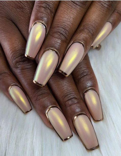 November Nails Ideas Almond, Fall Stiletto Nails Design, Ongles Nails, Chrome Nails Designs, Acrylic Nail Set, November Nails, Fancy Nails Designs, Chrome Nail, Fabulous Hair