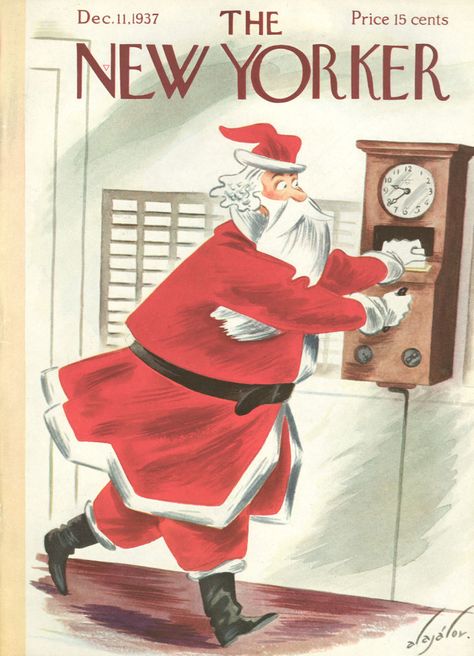 The New Yorker, 1937 New Yorker December, The New Yorker Magazine, New Yorker Magazine, New Yorker Covers, Christmas Ephemera, Christmas Cover, Christmas Poster, December 11, Vintage Magazines