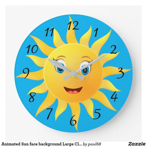 Sun Designs, Large Clock, Clock Design, Wall Clocks, Watch Design, Wall Design, Wall Clock, Create Your, Create Your Own