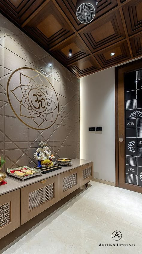 Mandir False Ceiling Design Modern, Pooja Ceiling Designs, Pooja Room Ceiling Design Modern, Pooja Wall Designs, Puja Room False Ceiling Design, Mandir False Ceiling, Puja Room Ceiling Design, Mandir False Ceiling Design, Pooja Room False Ceiling Design