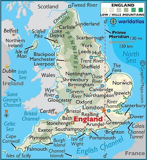 https://www.worldatlas.com/r/w960-q80/webimage/countrys/europe/lgcolor/ukecolor.gif Facts About England, Bristol London, Cheviot Hills, United Kingdom Map, London Boroughs, England Map, Physical Map, Bath England, Global City