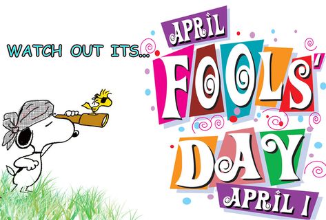 Snoopy April Fools Day, April Fools Day Quotes, Peanuts Spring, April Fools Day Image, April Holidays, April Images, April Quotes, April Easter, Wacky Holidays