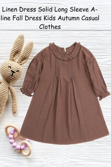 These toddler baby girl cotton linen long sleeve princess fall dress; High-quality material; Cotton Linen, super soft, comfortable, and breathable. Feature: The simple design creates an elegant temperament. Put on this dress and let your little angel become the focus of the crowd. Best dress-up for fall and winter. More colors available. This post may contain affiliate links, which means I may receive a small commission, at no cost to you, if you make a purchase through any links./Amazon Girls Cotton Dresses, Cotton Linen Dresses, Autumn Casual, Fall Dress, Fall Baby, Casual Clothes, Affiliate Links, Linen Dress, Casual Fall