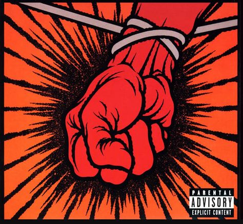 the red is so striking, the fist gives out such a powerful feeling of control. Metallica St Anger, Metallica Album Covers, Metallica Song, Metallica Albums, Anger Art, Bob Rock, Robert Trujillo, Cool Album Covers, Master Of Puppets