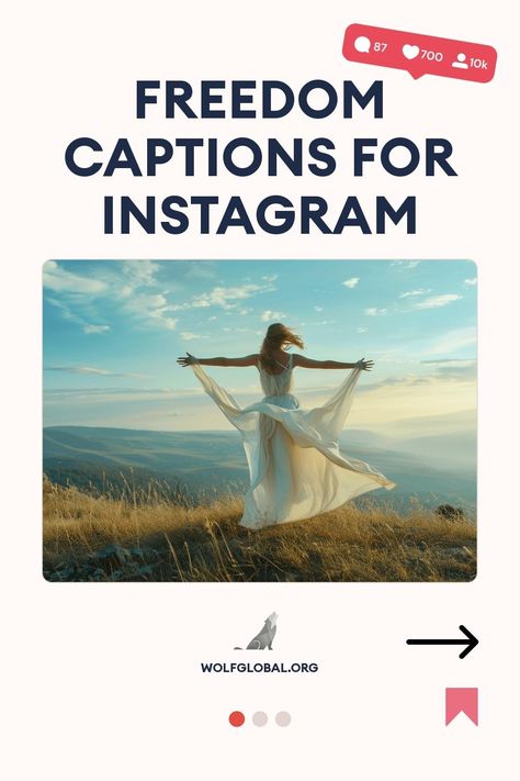 Promotional graphic for "Freedom Captions for Instagram" featuring a woman with open arms in a field.
Inspirational checklist with phrases about freedom and adventure, with a 'Get More' button.
Smiling woman with laptop surrounded by social media icons promoting an Instagram engagement pod. Freedom Captions Instagram, Wind Captions For Instagram, Wind Captions, Freedom Captions, Symbols Of Freedom, Fly Free, Time Freedom, Let Freedom Ring, Captions For Instagram