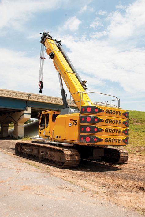 Manhattan Road & Bridge Uses Grove GHC75 for Drilled-Shaft Installation #heavyequipment #construction Welding Rigs, Car Transporter, Concrete Construction, Road Bridge, Heavy Construction Equipment, Forestry Equipment, Road Construction, Airplane Mode, Heavy Machinery