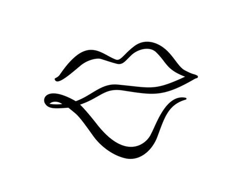 Drawn Lips, Lips Illustration, Kiss Logo, Lip Logo, Symbol Drawing, Lip Drawing, Simple Canvas Paintings, Abstract Hand, Lips Drawing