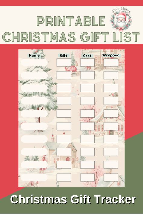 Printable Christmas Gift List Organize your Christmas shopping with a free printable gift list. Track recipients, gifts, costs, and wrapping status. Keep track of all your Christmas gifts with this handy printable checklist. Printable Christmas Gift List PDF and PNG files. Click the link below to download our free printable Christmas gift list (tracker) DearCreatives.com image of a gift tracker with spaces for name, gift, cost, whether it is wrapped. Christmas Gift Checklist Printable, Christmas Gift Checklist, Christmas Gift Tracker, Gift Checklist, Thanksgiving Planner, Gift Tracker, Felt Ornaments Patterns, Checklist Printable, Free Printable Gifts