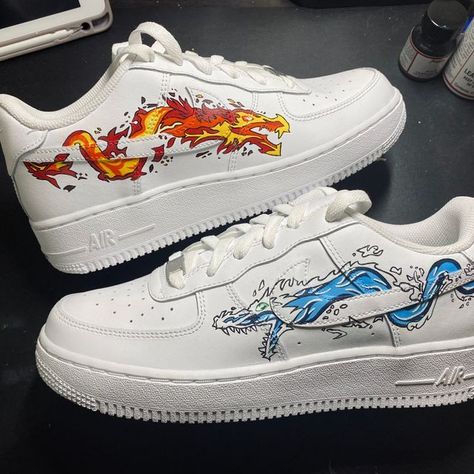 Edgy Shoes, Painted Shoes Diy, Custom Sneakers Diy, Painted Nikes, Air Force Shoes, Custom Painted Shoes, Custom Shoes Diy, Nike Shoes Air Force, Air Shoes