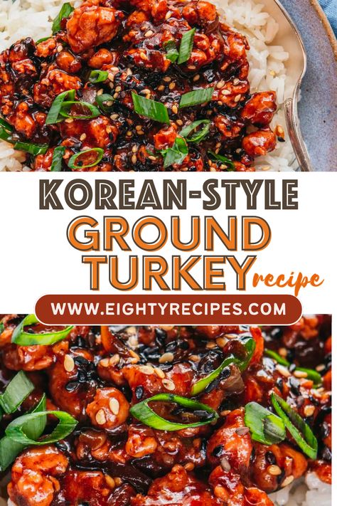 Ground Turkey Recipe, Recipe Korean, Healthy Turkey Recipes, Ground Turkey Recipes Healthy, Turkey Meat Recipes, Gochujang Sauce, Turkey Recipe, Perfect Dinner, Turkey Dinner