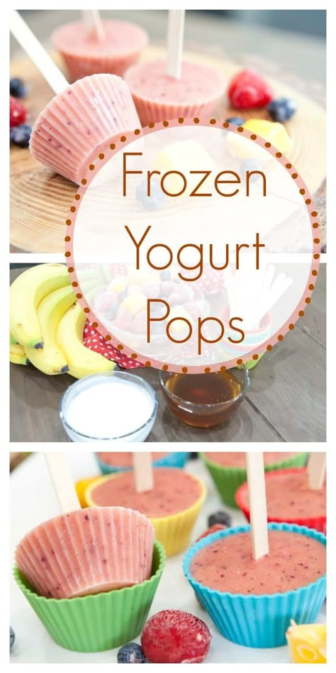 Frozen Yogurt Pops, Healthy Snack Recipe, Yogurt Pops, Healthy Afternoon Snacks, Spot It, Summer Snacks, Toddler Snacks, Healthy Snacks Easy, Healthy Snacks For Kids