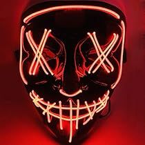 Cool Halloween Masks, God Of Fury, Halloween Rave, Rave Mask, Light Mask, El Wire, Glow Mask, Led Mask, Rave Party