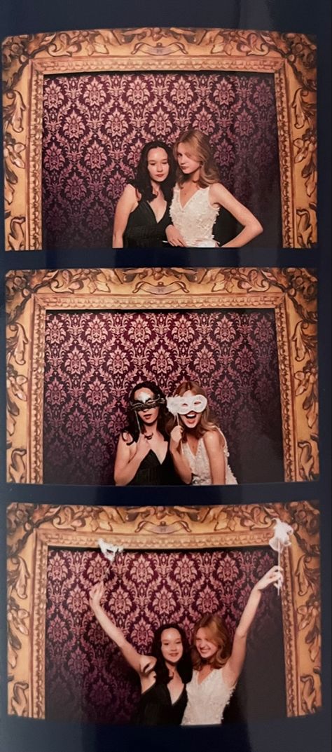 Masquerade Dance Aesthetic, Masquerade Party Photo Booth, Prom Ideas Theme Masquerade, Masquerade Ball Photo Booth, Vintage Prom Theme, Masquerade Dance Theme, Prom Photobooth Ideas, Prom Themes Masquerade, Midnight Masquerade Prom Theme