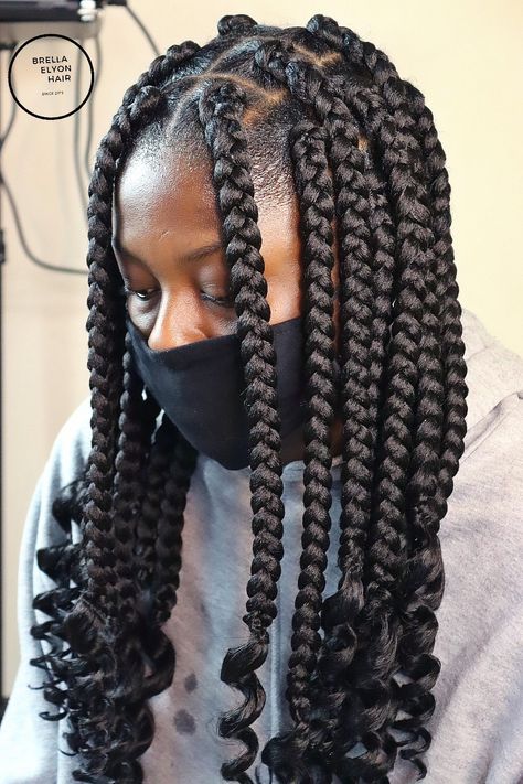 Makeba Braids Styles, Protective Styles For Natural Hair Short, Hair Braid Designs, Lemonade Braids Hairstyles, Big Braids, Short Box Braids Hairstyles, Short Box Braids, Big Box Braids Hairstyles, African Hair Braiding Styles