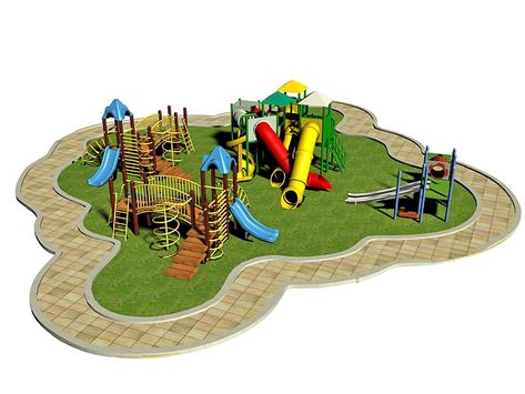 Children park playground 3d model 3ds Max files free download - modeling 34988 on CadNav Playground Design Plan, 3ds Max Design, Playground Slide, School Kids Crafts, Diy Spring Crafts, Playground Areas, Park Equipment, Hospital Architecture, Children Park