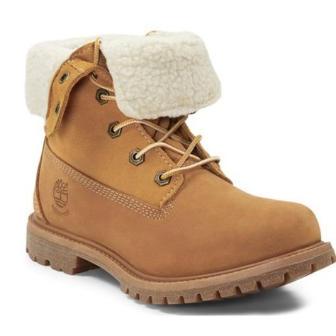 Womens Timberland Fleece Roll Down Boot - Tan Timberland Winter Boots, Canadian Winter, White Fleece, Timberlands Women, Timberland Shoes, Timberland Boots, Winter Season, Tan Brown, Winter Boots