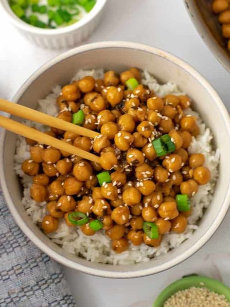 Chickpea Stir Fry, Simple Lunch, Low Cal Recipes, Rice Wine Vinegar, Teriyaki Sauce, Recipe Steps, Low Cal, Recipe Details, Easy Lunches