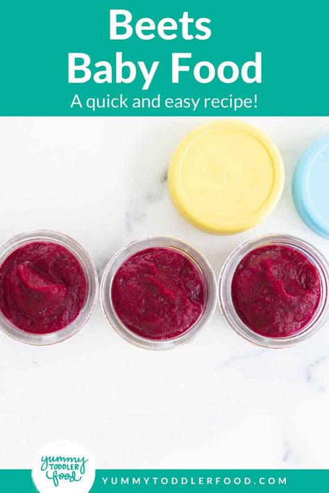 Beet Baby Puree Recipe, Beet Baby Food, Beets For Babies, Iron Rich Baby Food Purees, Beet Puree Recipes, Baby Beets Recipe, Iron Rich Baby Food, 8 Month Old Baby Food, Freezing Baby Food