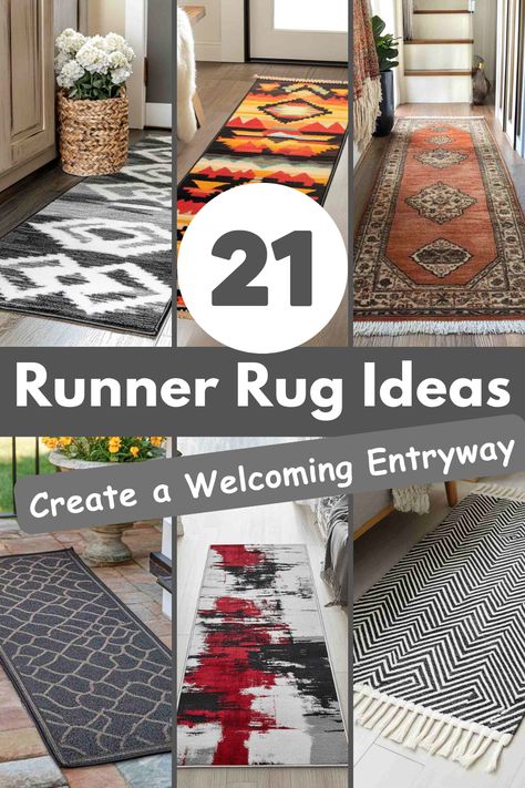 Make a great first impression with these entryway runner rug ideas! Whether you love bold colors or subtle textures, there’s a perfect rug here for you. #HomeDecor #EntrywayDesign #RunnerRugs #InteriorStyling #RugIdeas Foyer Rug Ideas, Entry Rugs Ideas Entryway, Entryway Runner Rug Ideas, Runner Rug Ideas, Eclectic Entryway, Entryway Runner Rug, Creating An Entryway, Sisal Runner, Entryway Runner