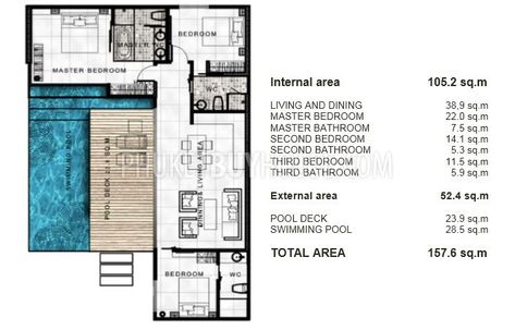 2 Bedroom Villa, L Shaped House, Modern Tropical House, Small Villa, Pool House Plans, Bali House, Villa Plan, House Layout Plans, Modern Villa