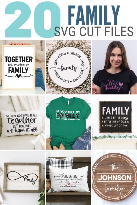 These adorable family SVG cut files are an easy way to personalize your home decor. You can use them on pillows, napkins, and other craft projects. #thecraftyblogstalker #familycutfiles #freesvgcutfiles #freesvg Craft Trends, Personalized Home Decor, Weekend Crafts, Top Diy, Family Svg, Handmade Inspiration, Silhouette Vinyl, Family Is Everything, Free Cut Files