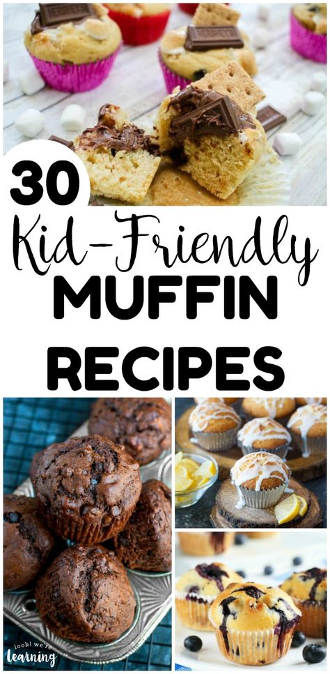 Kid Muffins, Banana Bread Muffins Easy, Easy Smores, Strawberry Muffin Recipes, Kid Friendly Breakfasts, Baby Recipes, Pumpkin Chocolate Chip Muffins, Chocolate Banana Muffins, Simple Muffin Recipe