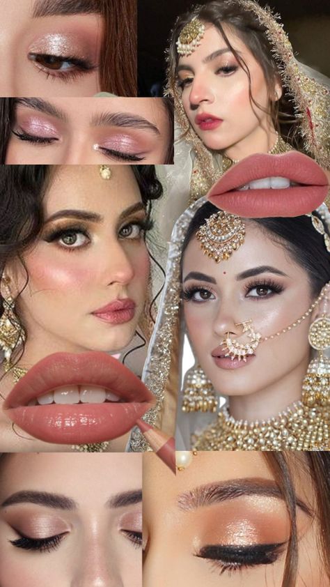 Sangeet Makeup Look, Makeup Mood Board, Desi Makeup, Diwali Makeup, Brown Girl, Party Makeup, Diwali, Desi, Mood Board