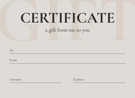 An easy-to-edit certificate template for Google Docs. Blank Gift Certificate, Christmas Gift Certificate Template, Blank Certificate Template, Christmas Gift Certificate, Free Gift Certificate Template, Blank Certificate, Free Certificate Templates, Resignation Letters, Wedding Ceremony Script