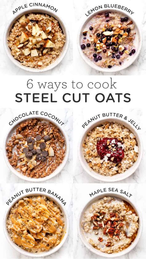 How to cook steel cut oats in the instant pot - with 6 different healthy, delicious recipes! You’ll LOVE how quick it is to make these vegan recipes for breakfast! #steelcutoats #steelcutoatrecipe #howtocookoats Vegan Recipes For Breakfast, Steel Cut Oats Recipe, Healthy Delicious Recipes, Overnight Oat, Simply Quinoa, Resep Diet, Quinoa Healthy, Recipes For Breakfast, Steel Cut Oats