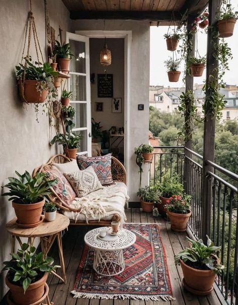 Front House Balcony Ideas, Front House Balcony, Balcony Setup, House Balcony Ideas, Outdoor Balcony Ideas, Home Retreat, Balcony Flower Box, Interior Balcony, Dreamy Design