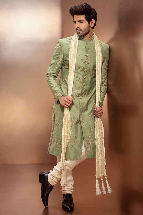 #FebruaryPicks: The Best Bridal Buys Of The Month! | WedMeGood Marriage Dress For Men, Engagement Dress For Groom, Indian Groom Dress, Sherwani For Men Wedding, Wedding Kurta For Men, Groom Dress Men, Wedding Dresses Men Indian, Indian Groom Wear, Groom Photoshoot