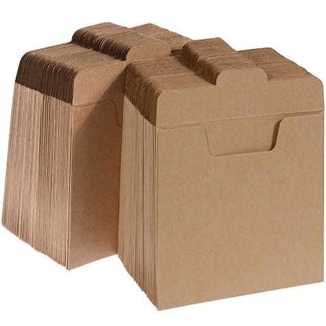 Vastar 100 Packs CD Sleeves Kraft Paper DVD Envelopes, CD Paper Cardboard, Kraft Paper Sleeves Dvd Cases, Scarf Packaging, Fairy Tale Crafts, Cd Diy, Cd Packaging, Cd Design, Packaging Ideas Business, Paper Sleeves, Box Packaging Design