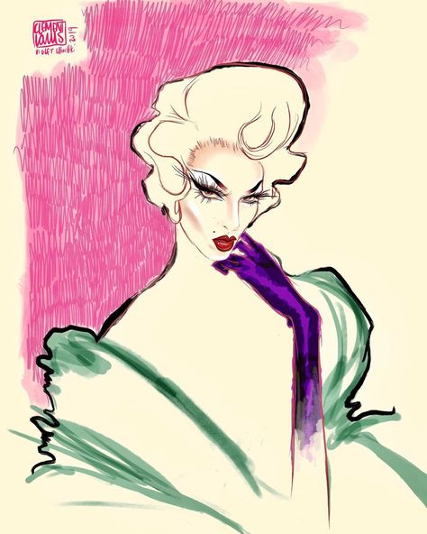 A quick one on iPad of the amazing @violetchachki 💄 . . .  #drag #violetchachki #clementlouis #illustration #fashion #art #queerart… Jingle Bells Illustration, Drag Illustration, Inside Aesthetic, Gay Illustration, Drag Art, Kiyoko Shimizu, Fashion Illustration Face, Violet Chachki, Cool Car Drawings