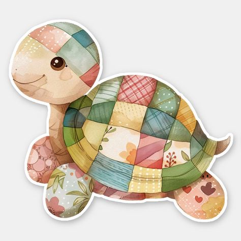 Scrapbooking Turtle Sticker Turtle Sticker, Patchwork Art, Card Toppers, Kids Nursery Decor, Kids Stationery, Free Birthday Invitation Templates, Paper Paper, Free Birthday Stuff, Scrapbook Supplies