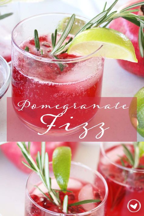 Pomegranate Mocktail Recipes, Pomegranate Recipes Drinks, Pomegranate Drinks, Pom Juice, Fizz Drinks, Pomegranate Cocktails, Best Non Alcoholic Drinks, Ginger Fizz, Pomegranate Recipes