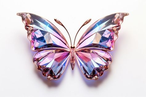 Butterfly colorful gemstone jewelry white background. | free image by rawpixel.com Jewelry White Background, Image Of Butterfly, Background Butterfly, Butterfly Colorful, Butterfly Animal, Jewelry White, Jewelry Crystal, Background Background, 3d Illustration