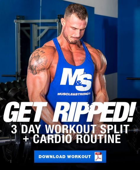 3 Day Full Body Workout Plan Men, 3 Day Split Workout Men, 3 Day Workout Plan Men, Cardio Day Workout Gym, Vshred Workouts, 3 Day Workout Split, 3 Day Split, Hercules Workout, Get Ripped Workout