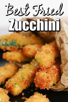 Fried Zucchini Recipe Easy, Fried Zucchini Batter, Recipe Side Dishes, Crispy Fried Zucchini, Fried Zucchini Recipe, Fried Zucchini Sticks, Zucchini Fries Recipe, Fried Zucchini Recipes, Best Zucchini Recipes