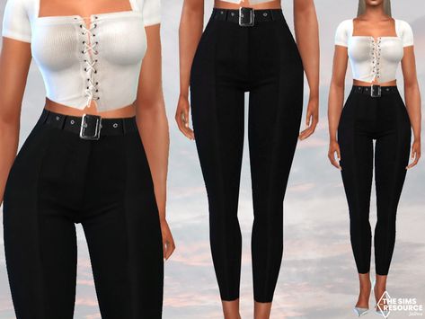 Slim Mom Jeans, Sims 4 Black Hair, Pants With Belt, Sims 4 Game Mods, Sims 4 Expansions, Sims 4 Dresses, Sims 4 Downloads, Female Clothes, Sims4 Clothes