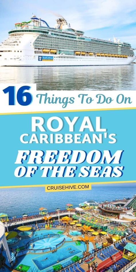 Things to do on the Freedom of the Seas cruise ship operated by Royal Caribbean. With cruise tips, features and more. via @cruisehive Royal Caribbean Freedom Of The Seas, Royal Carribean Cruise Tips, Cruise Photoshoot, Royal Caribbean Cruise Tips, Royal Carribean Cruise, Cruise Tips And Tricks, Cruise Ship Pictures, Royal Caribbean Cruise Ship, Cruise Activities