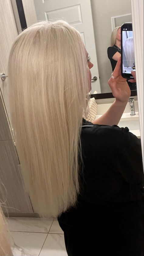 Platinum blonde. White blonde. Medium length hair. Bleach and tone hair Blond Bleached Hair, Light Blonde Hair Platinum, Fully Bleached Blonde Hair, Platunim Blonde Hair, Medium Length Platinum Blonde Hair, Bleach And Tone Hair, Warm Platinum Blonde Hair, Blonde Bleached Hair, Blonde Platinum Hair