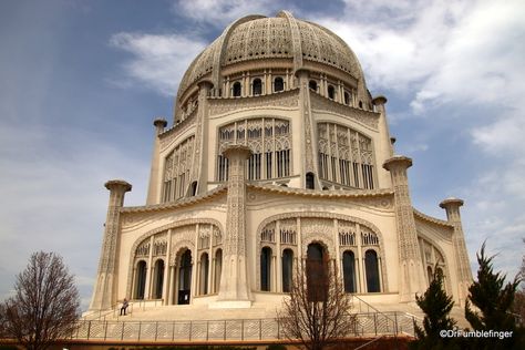 Bahá'í House of Worship, Wilmette, Illinois Wilmette Illinois, Baha I Faith, A Beautiful House, Portland Cement, Interior Pictures, Travel Time, Building Exterior, Beautiful House, Architectural Features