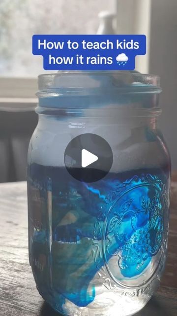 Shelbie Archibeque on Instagram: "Fun #visualaid to help teach kiddos what is happening when it rains 🌧️ #scienceexperimentsforkids #rain" Rain Jar Experiment, Preschool Rain Science Activities, Rain Experiment, Rain Cloud Experiment, Rainbow Rain Experiment, What Is Happening, When It Rains, Science Experiments Kids, Science Projects