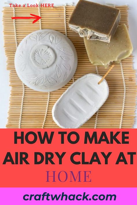 Kids love making crafts out of clay. There are many things to make that require a kiln. When you don’t have access to one there is another option. Craftwhack will show you how to make air dry clay conveniently at home. There are several different materials and they are easy to make as well as a lot of fun. Use cornstarch, slime or flour. Follow our easy recipes and the possibilities seem endless. Download the recipes here… #makeairdryclayathome #diyairdryclay #yourownclaywithoutakiln Cornstarch Slime, Cornstarch Clay, Make Air Dry Clay, Clay Homemade, Clay At Home, Clay Recipe, Clay Works, 3d Ideas, Diy Air Dry Clay