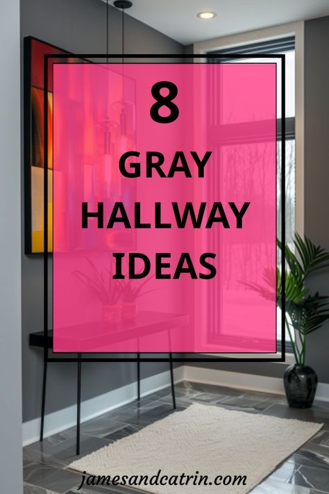 Get inspired by our selection of gray hallway ideas, featuring everything from muted tones to dramatic charcoal. These ideas prove that gray is anything but boring, offering endless possibilities for creating a captivating entryway. 🖌🏠 Embrace the trend and make a statement. #GrayHallwayIdeas Black White And Grey Entryway, Gray Hallway Ideas, Two Tone Hallway, Dark Grey Hallway, Grey Hallway Ideas, Gray Hallway, Gray Entryway, Foyer Ideas Entryway, Grey Hallway