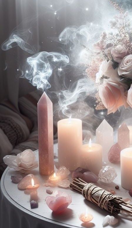 Crystal And Tarot Aesthetic, Crystal Esthetics, Healing Images Spiritual, Pink Spiritual Aesthetic, Crystal Images, Sagittarius Wallpaper, Meditation Art Spirituality, Healing Images, Witch Room