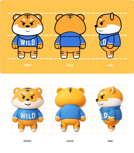 Tiger Mascot Design, Cute Mascot Design, Tiger Character Design, Mascot Design Ideas, 3d Mascot, Tiger Character, Brand Mascot, Cute Mascot, Character Design Tips