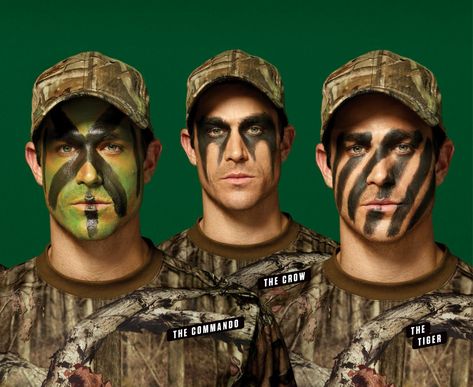 Army Face Paint, Hunting Face Paint, Army Makeup, Camo Makeup, Camouflage Face Paint, Camo Face Paint, Eye Black Designs, Camouflage Soldier, Diy Hunting