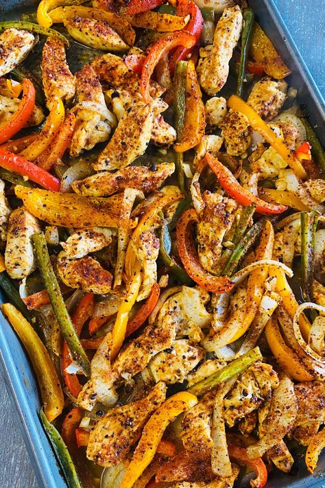 chicken and pepper sheet pan dinner Cajun One Pan Meals, Cajun Chicken Sheet Pan Dinner, Cajun Chicken Tacos, Cajun Sheet Pan Dinner, Cajun Chicken And Peppers, Chicken Sausage Stuffed Peppers, Chicken And Peppers, One Pot Chicken Recipes, Sheet Pan Dinners Chicken