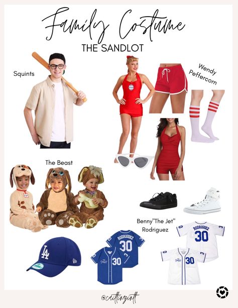 The Sandlot Family Costumes, Sandlot Characters Costumes, Ham Porter Sandlot Costume, Sand Lot Costumes, The Sandlot Couples Costume, Baseball Umpire Costume, Family Costume With One Year Old, Family Baseball Costumes, The Sandlot Photoshoot